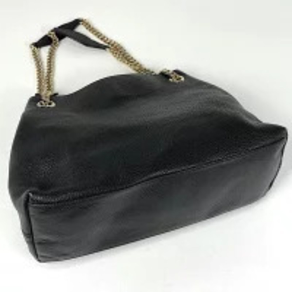 Gucci Shoulder GG Black Chain Interlocking Soho Bag Tassel Leather Fringe Black
